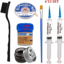 MHM Mechanic Krem Lehim 183°C 42GR Havya Uc Temizleyici Flux Lehim Toplama CP-3015 Lehim Emme Teli 2fırça SETI05