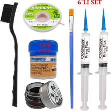 MHM Mechanic Krem Lehim 183°C 42GR Havya Uc Temizleyici Flux Lehim Toplama CP-1515 Lehim Emme Teli 2fırça SETI02