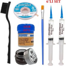 MHM Mechanict Krem Lehim 183°C 42GR Havya Uc Temizleyici Flux Lehim Toplama CP-2515 Lehim Emme Teli 2fırça SETI02