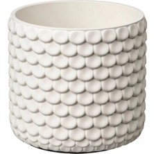 Ikea Glacıarbjörn Beyaz 12 cm Beton Saksı