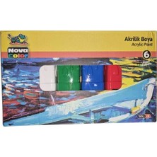 Nova Color NC-1100 6 'li  180 G. Ana Renkler Akrilik Boya Set