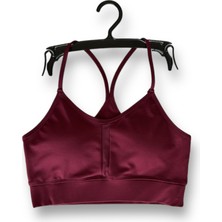 F.k Ince Askılı Çıkarılabilir Pedli Spor Crop Sütyen