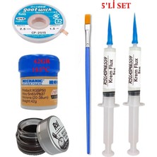 MHM Mechanic Krem Lehim 183°C 42GR Havya Uc Temizleyici Flux Lehim Toplama CP-2515 Lehim Emme Teli Fırça SETI01
