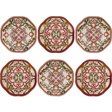 LuckyArt Velora Bone 20 Cm 6Lı Tabak Seti