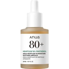 Anua Heartleaf 80 Moisture Soothing Ampoule Yatıştırıcı Nemlendirici Cilt Serum 30 ml