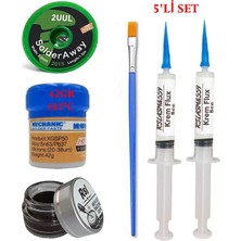 MHM Mechanic Krem Lehim 183°C 42GR Havya Uc Temizleyici Flux Lehim Toplama 2UUL-2015 Lehim Emme Teli Fırça SETI03