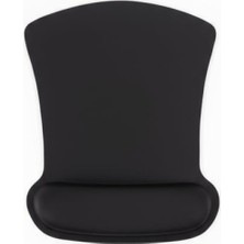 Aesco Ergonomik Kaymaz Mouse Pad, Bilek Destekli, Konforlu, Siyah