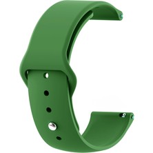 Caseonn Huawei Watch 3 Pro Kordon Esnek Spor Silikon Kayış Koyu Yeşil