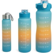 Aesco Motivasyonlu Spor Matara Seti, 900ML ve 300ML Su Şişesi