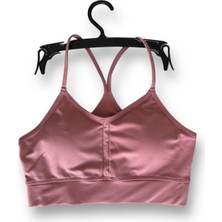 F.k Ince Askılı Çıkarılabilir Pedli Spor Crop Sütyen