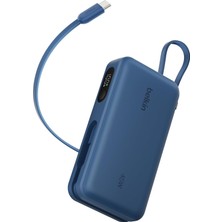 Belkin Ultracharge 10000 Mah Usb-C Kablolu ve Ekranlı Power Bank, Mavi