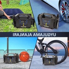 Aesco Michelin MC34259 11.1VOLT/2.5AH. Li-Ion 120PSI Ayarlanabilir Dijital Basınç Göstergeli Şarjlı Lastik & Yatak Şişirme Pompası