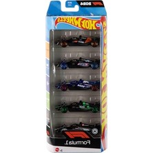 Aesco 5'li F1 Yarış Arabası Seti, 1:64 Ölçekli Metal Araçlar