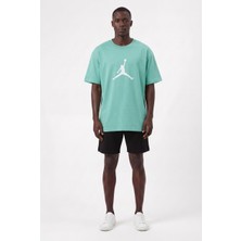 Lixa Günlük Spor Tişört Air Jordan Su Yeşili Oversize 142667