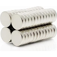 Aesco 10X3 mm Yuvarlak Güçlü Neodyum Mıknatıs, 25 Adet