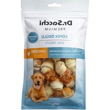 Aesco Dr. Premium Tavuk Sargılı Beyaz Sığır Derisi Düğüm Kemik Tahılsız Köpek Ödülü 2” 12-13 gr 8'li