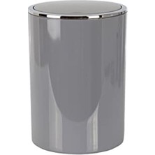 Aesco Gri Plastik Çöp Kovası, 6 Lt Kapasite - Modern Tasarım