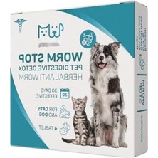 Aesco Kedi ve Köpekler Için Bitkisel Iç Parazit Tableti - 30 Gün Etkili