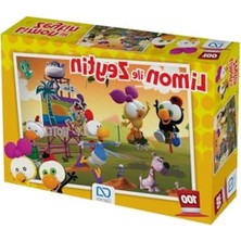 Aesco 100 Parça Limon Zeytin Temalı Çocuk Puzzle, Eğlenceli Oyun