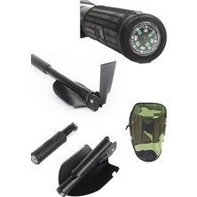 Aesco Katlanabilir Metal Kazma Kürek Seti, Pusulalı ve Taşınabilir