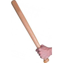 Aesco Doğal Ahşap Beyzbol Sopası, 55 cm Boyut, Dayanıklı ve Kullanışlı