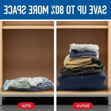 Aesco 2 Adet 100X130 cm Vakumlu Poşet ile Yer Tasarrufu Sağlayan Hurç