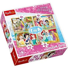 Aesco 4 Farklı Puzzle Içeren Disney Prensesleri Seti, 35+48+54+70 Parça