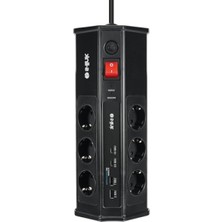 Aesco 3 Metre Uzunlukta Akım Korumalı Priz - 2xusb ve 2xtype C Bağlantı