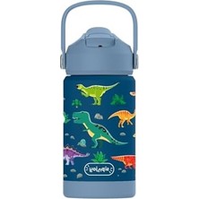 Aesco 360 ml Çocuk Su Termosu, Eğlenceli Dino Roar Tasarım