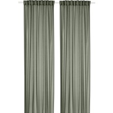 IKEA Stenfrö Yeşil 145X300 cm Tül Perde/2 Kanat