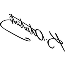 Aesco Siyah Renkli Atatürk Imza Sticker, 20X5.5 cm Boyut