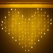 Kuzey Oyuncak Vıp Yuksek Kalite 16 Dallı Gün Işığı Kalpli Salkım LED Işık 2 Metre 30 cm Modlu Eklemeli 220 Volt
