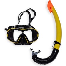 Çocuk Dalış Maskesi ve Snorkel Seti - Star Diving - Sarı
