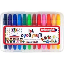 Aesco 12 Adet Renkli Jel Mum Boyası - Sanat ve El Işi Projeleri Için