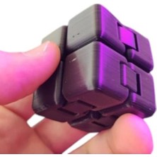 Aesco Siyah Sonsuz Hareketli Fidget Küp, Stres ve Anksiyete Azaltıcı Bilek Parmak Güçlendirici