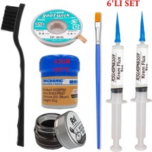 MHM Mechanic Krem Lehim 183°C 42GR Havya Uc Temizleyici Flux Lehim Toplama CP-3515 Lehim Emme Teli 2fırça SETI03