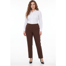 Kadın Paça Puntalı Beli Lastikli Kumaş Pantolon BGL-ST04323
