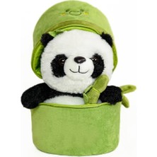 Aesco Özgüner Oyuncak Çantalı Bambu Panda Peluş Oyuncak - Peluş Oyuncak - Dolgulu Sevimli Panda