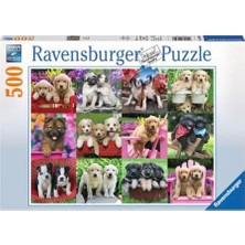 Aesco 500 Parça Puzzle Köpek Yavruları