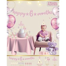 Best Parti Best 6 Aylık 6 Months Bebek Partisi Kutlama Seti Pembe Renk Konsept
