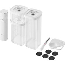 Aesco Zwilling Fresh & Save Cube Vakum Başlangıç Seti 6 Parça Beyaz