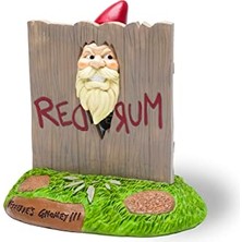Aesco Inc Shining Gnome Garden Gnome - Açık Alanlar Için Komik Bahçe Cüceleri - Hava Koşullarına Dayanıklı Redrum Korkunç Bahçe Heykeli - Uzun Avlu Cüce - Cadılar Bayramı Süslemeleri Için Korku Çim