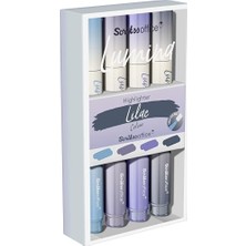 Aesco Scrikss Lumina Fosforlu Kalem Lilac, 4'lü Set, Lilac