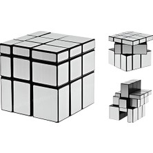 Aesco 3X3X3 Gümüş Ayna Sihirli Hız Küpü Hızlı Stres Buster Beyin Fırtınası Çocuklar ve Yetişkinler Için Bulmaca