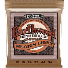 Aesco Ernie Ball P02146 Medium Light Phosphor Bronze 12-54 Akustik Gitar Teli