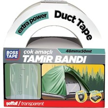 Aesco Seffaf Duct Onarim Bandi, 48 mm x 50 M, Seffaf