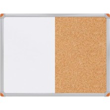 Aesco Çift Fonksiyonlu Alüminyum Çerçeve Mantar Pano ve Yazı Tahtası 60X90 cm