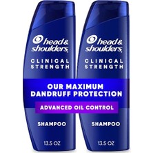 Aesco Head & Shoulders Klinik Güçte Kepek Şampuanı Ikili Paket, Ferahlatıcı Narenciye Özlü Gelişmiş Yağ Kontrolü, Her Biri 13,5 Oz.