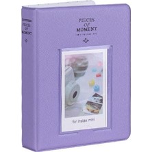 Aesco Instax Moment Polakart Fotoğraf Albümü - 65 Kapasite - 6x9 Ebat (Mor)