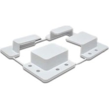 Aesco 10X20 Sineklik 4 Lü Pabuç 5 Takım Beyaz Renkli Sineklik Montaj Pabucu